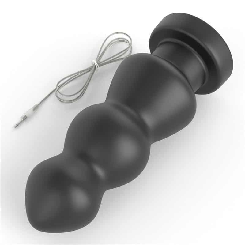 Anal Plug with Vibration King Sized 7.8 Black Anal Plug with Vibration King Sized 7.8 Black
