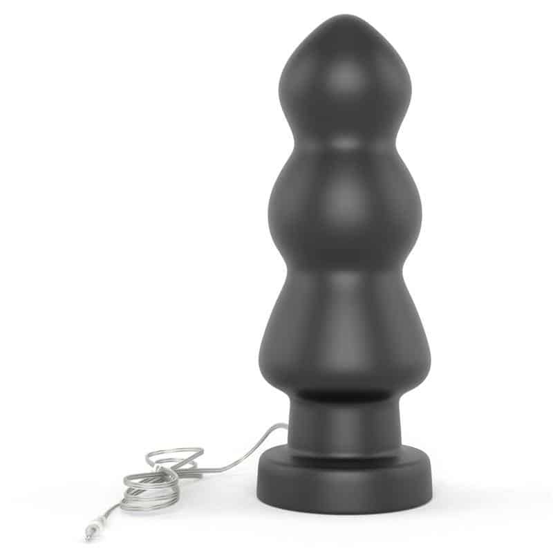 Anal Plug with Vibration King Sized 7.8 Black Anal Plug with Vibration King Sized 7.8 Black