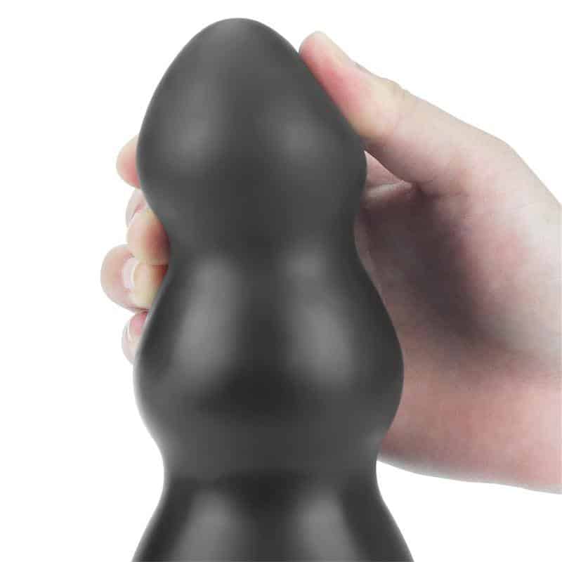 Anal Plug with Vibration King Sized 7.8 Black Anal Plug with Vibration King Sized 7.8 Black
