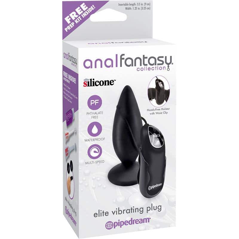 Anal Plug with Vibration and Remote Control Black Anal Plug with Vibration and Remote Control Black