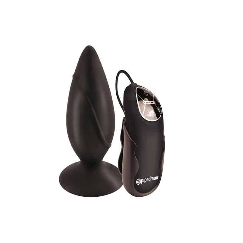 Anal Plug with Vibration and Remote Control Black
