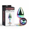 Metal Anal Plug with Circular Jewel 2.7