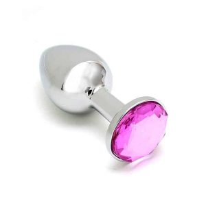 Metal Anal Plug Sofia Pink Jewel