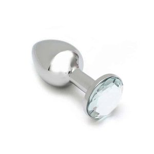 Metal Anal Plug Sofia Transparent Jewel