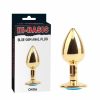 Plug Anal Dourado com Gema Azul