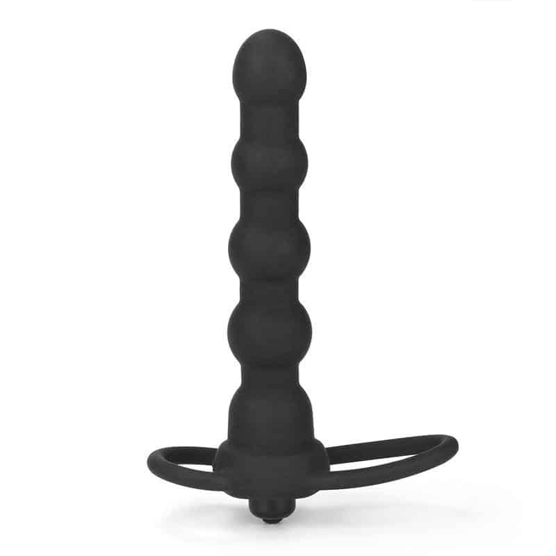 Plug Anal Double Prober with Vibration Black Plug Anal Double Prober with Vibration Black