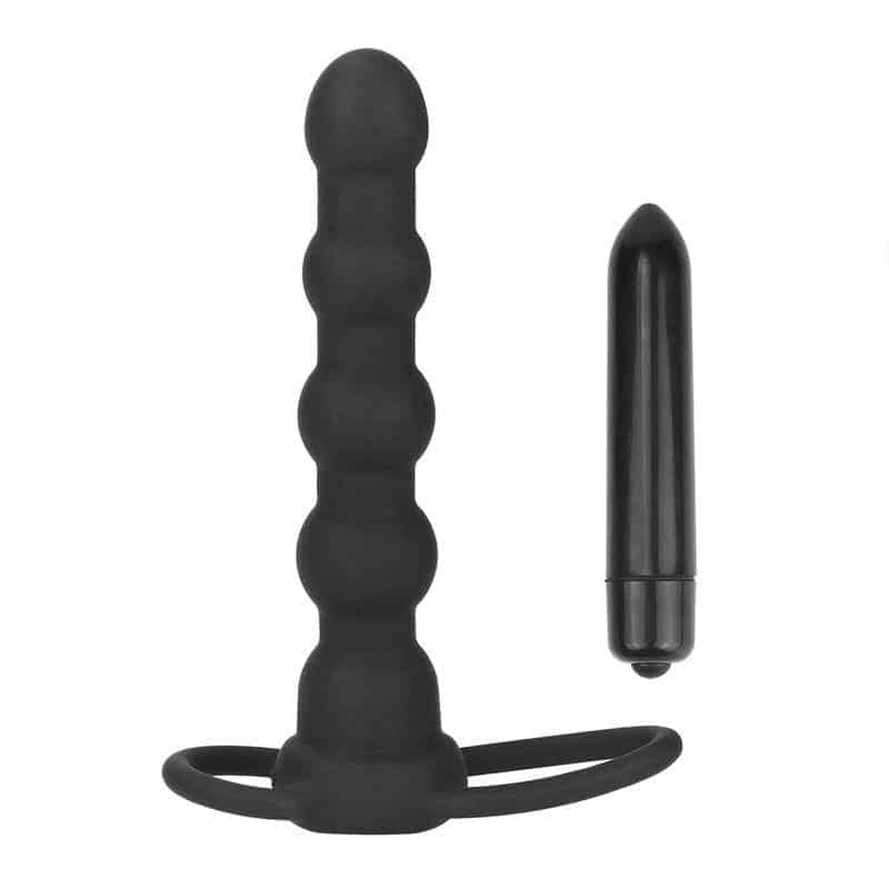 Plug Anal Double Prober with Vibration Black Plug Anal Double Prober with Vibration Black