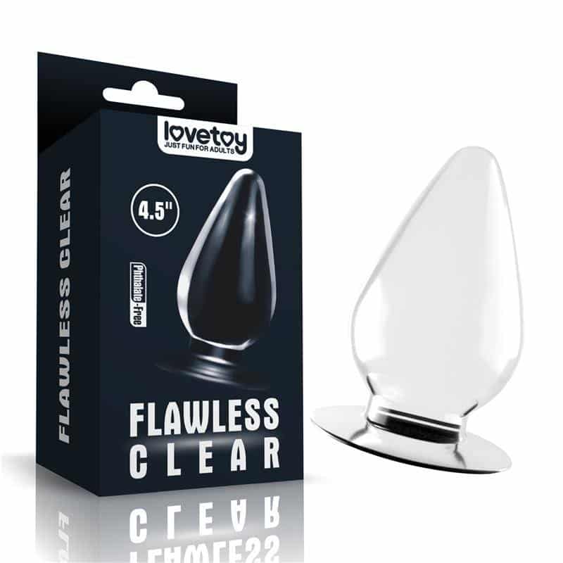 Plug Anal Flawless Clear 4.5 Transparent Plug Anal Flawless Clear 4.5 Transparent