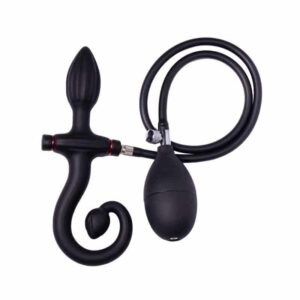 Inflatable Anal Plug with Pump Black