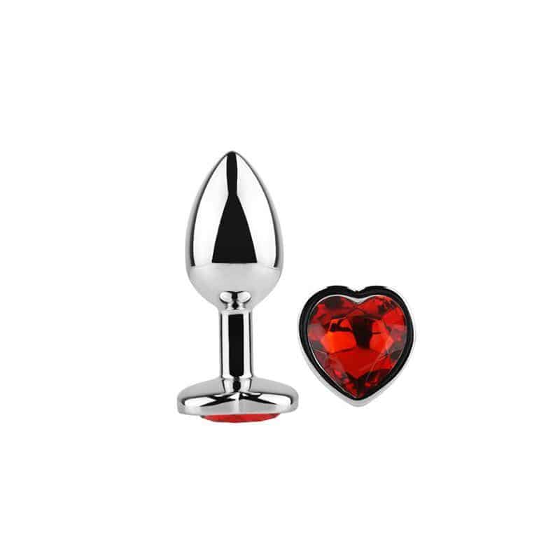 Plug Anal Heart Jewel Red Scarlet Size S Plug Anal Heart Jewel Red Scarlet Size S