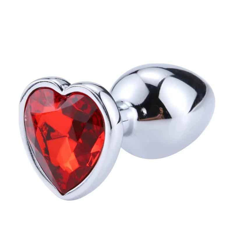 Plug Anal Heart Jewel Red Scarlet Size S Plug Anal Heart Jewel Red Scarlet Size S