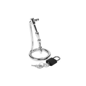 Chastity Penis Plug with Stainless Steel Lock