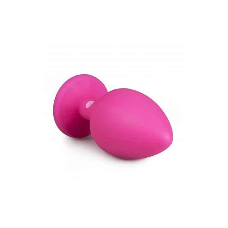 Plug with Large Diamond - Pink Plug with Large Diamond - Pink
