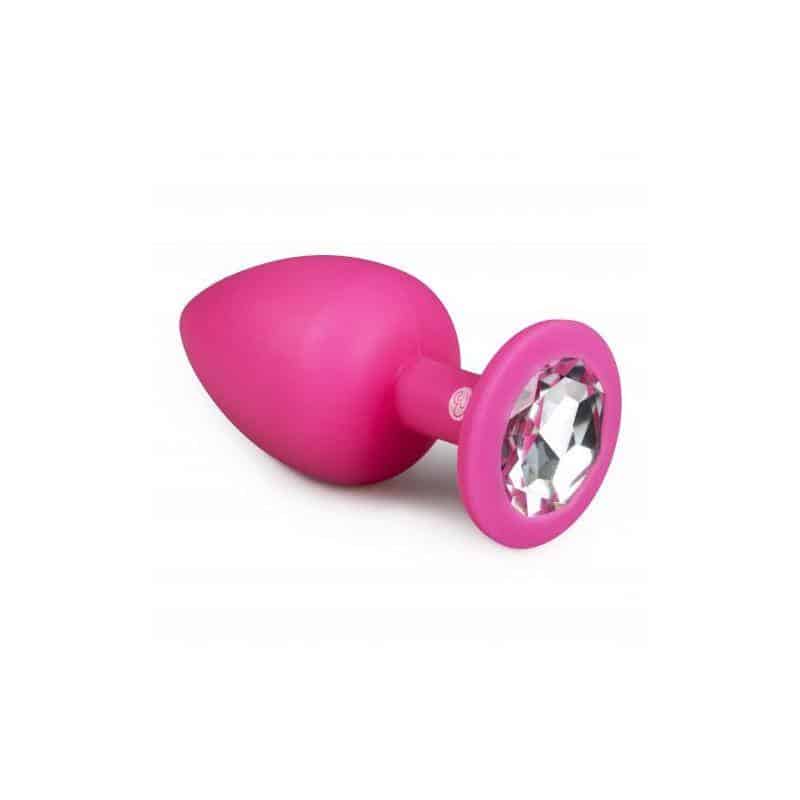Plug with Large Diamond - Pink