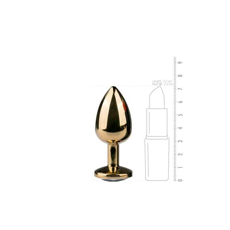 Plug with Transparent Crystal No. 1 - Gold Plug with Transparent Crystal No. 1 - Gold