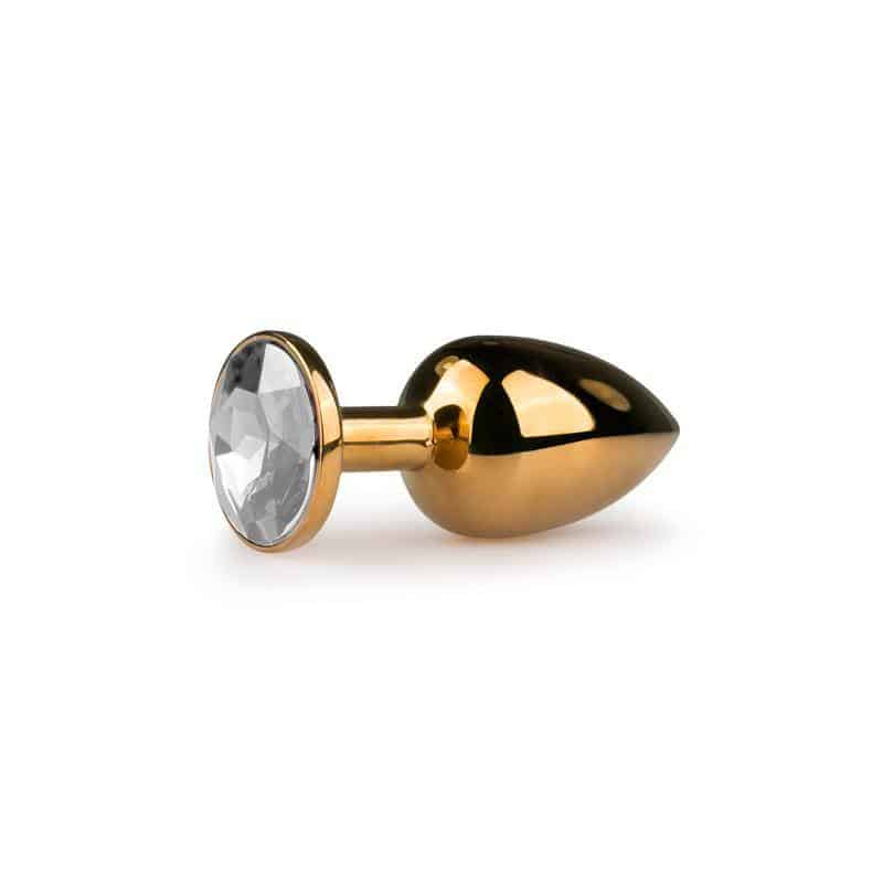 Plug with Transparent Crystal No. 1 - Gold