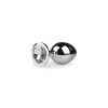 Plug with Transparent Crystal No.2 Silver