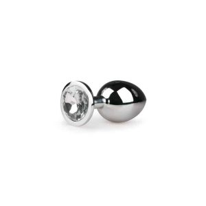 Plug with Transparent Crystal No.2 Silver