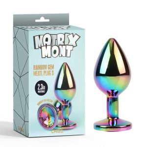 Rainbow Gem Plug Anal multicolor with Gem Size S