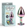 Rainbow Heart Plug Anal multicolor with Jewel Size M