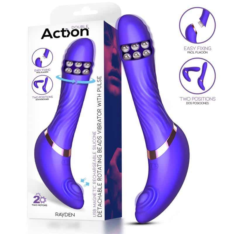 Rayden Vibrator with Pulsation and Internal Balls Removable Two Positions