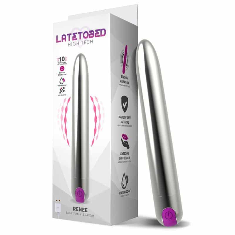 Renee Vibrator 10 Functions 18.5 cm USB Silver