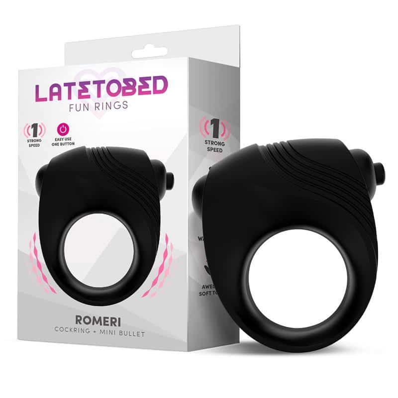 Romeri Ring + Bullet Vibrator Silicone Black