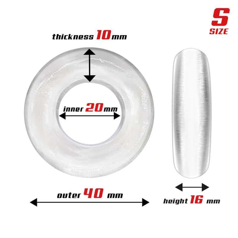 Set 3 Anillo para el Pene Flexible Transparentes Set 3 Anillo para el Pene Flexible Transparentes