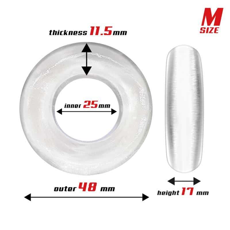 Set 3 Anillo para el Pene Flexible Transparentes Set 3 Anillo para el Pene Flexible Transparentes