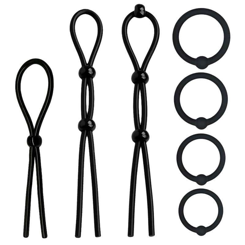 Set de 7 Anillos para el Pene Silicona Sólida Set de 7 Anillos para el Pene Silicona Sólida