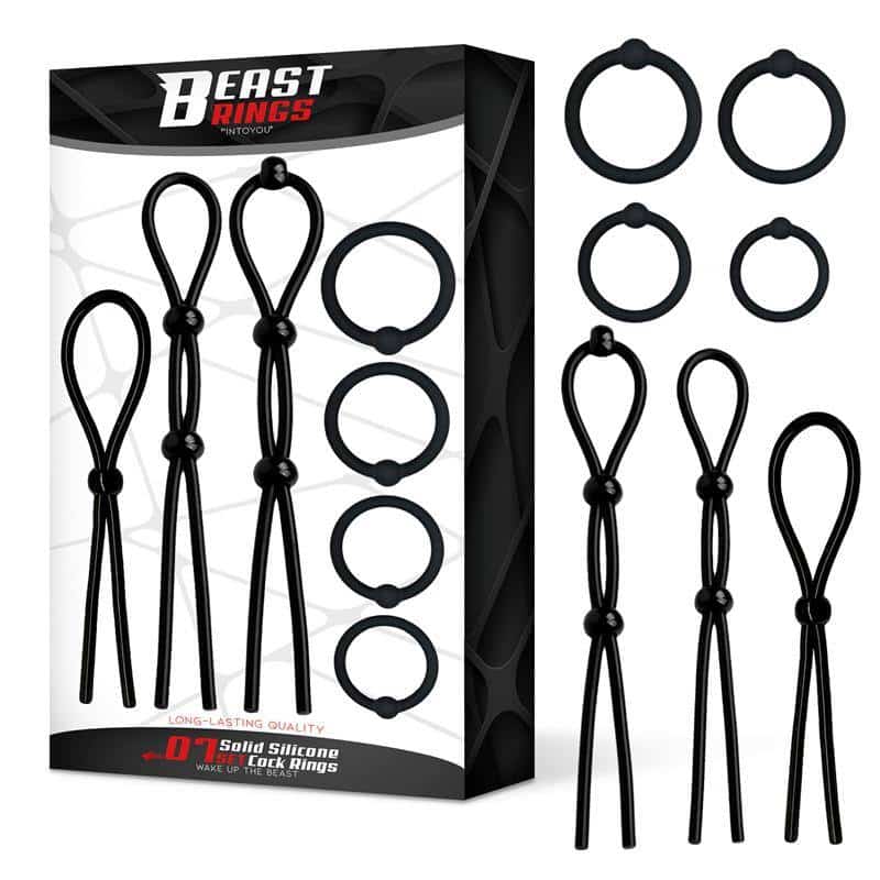 Set de 7 Anillos para el Pene Silicona Sólida