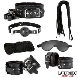 7 Piece Black Bondage Set