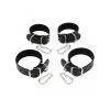 Set Wrist and Ankle Cuffs Leather 2.5cm