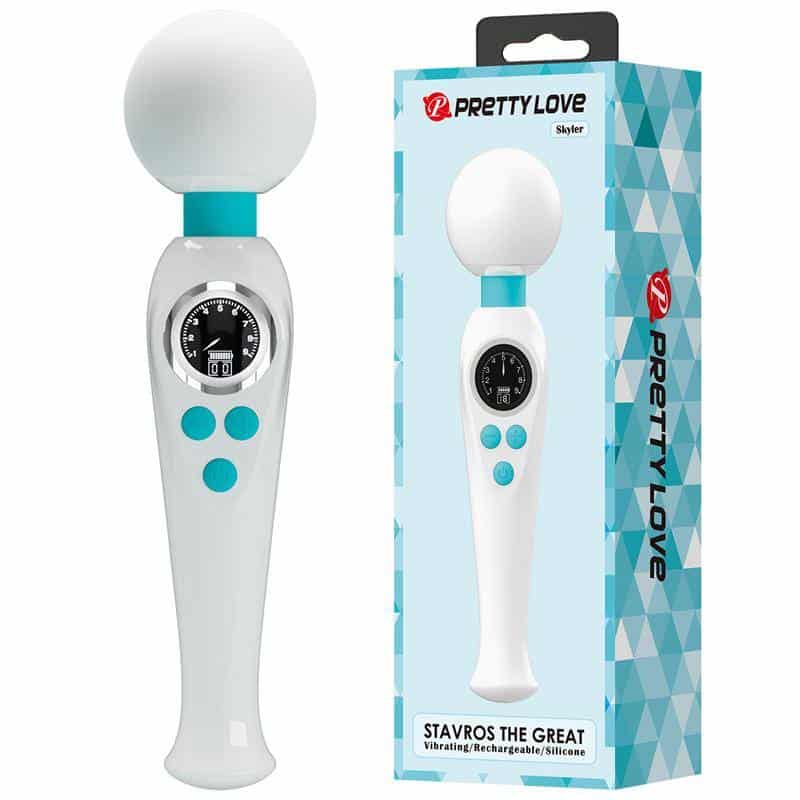 Skyler Massager with Digital Screen White Skyler Massager with Digital Screen White