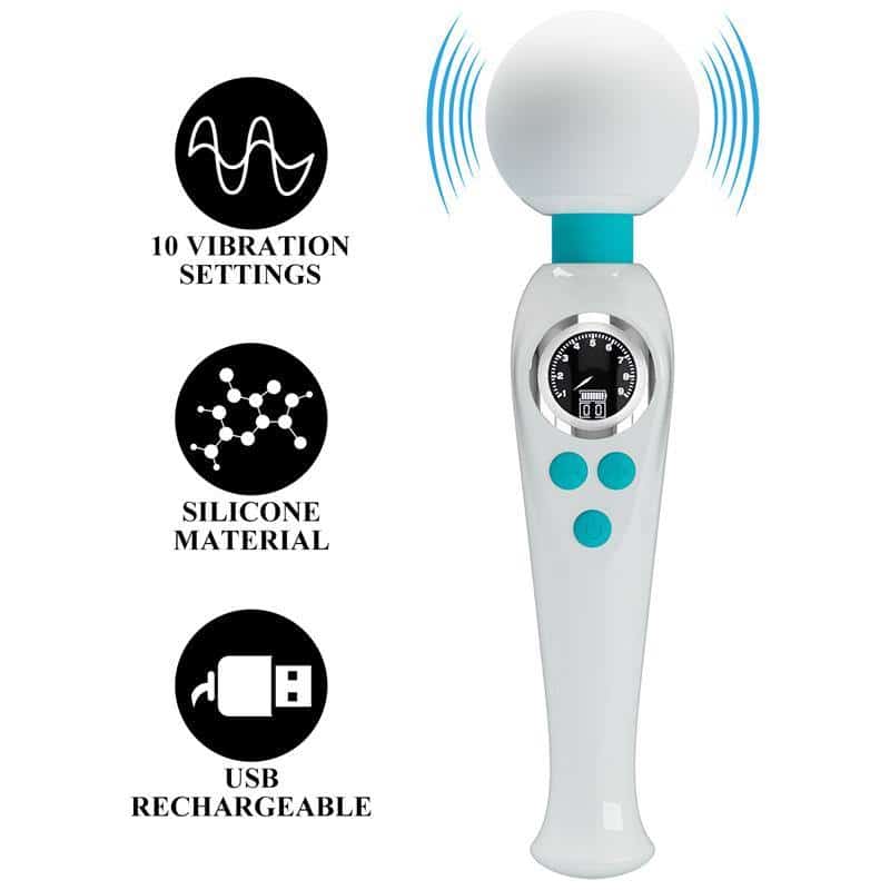 Skyler Massager with Digital Screen White Skyler Massager with Digital Screen White