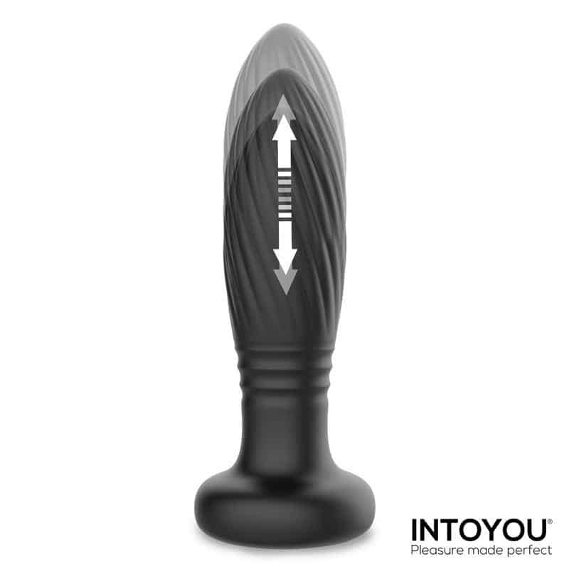 Tainy Plug Anal with Thrusting and Led Lights with Remote Control Tainy Plug Anal with Thrusting and Led Lights with Remote Control