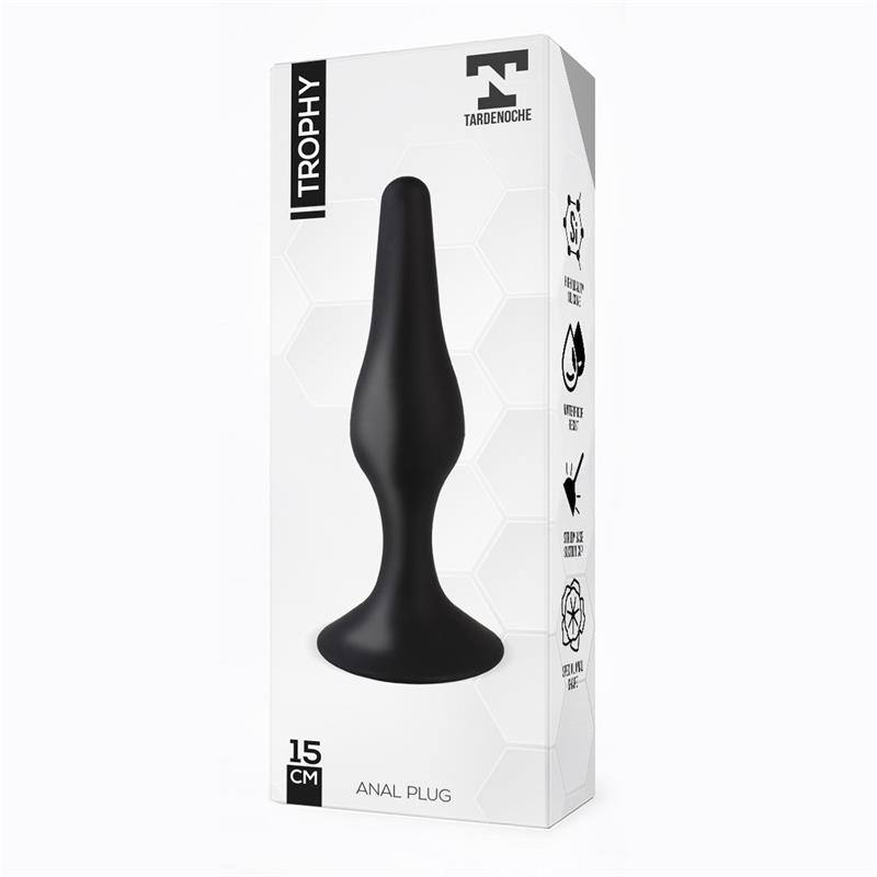 Trophy Anal Plug 15 cm Silicone Black Trophy Anal Plug 15 cm Silicone Black