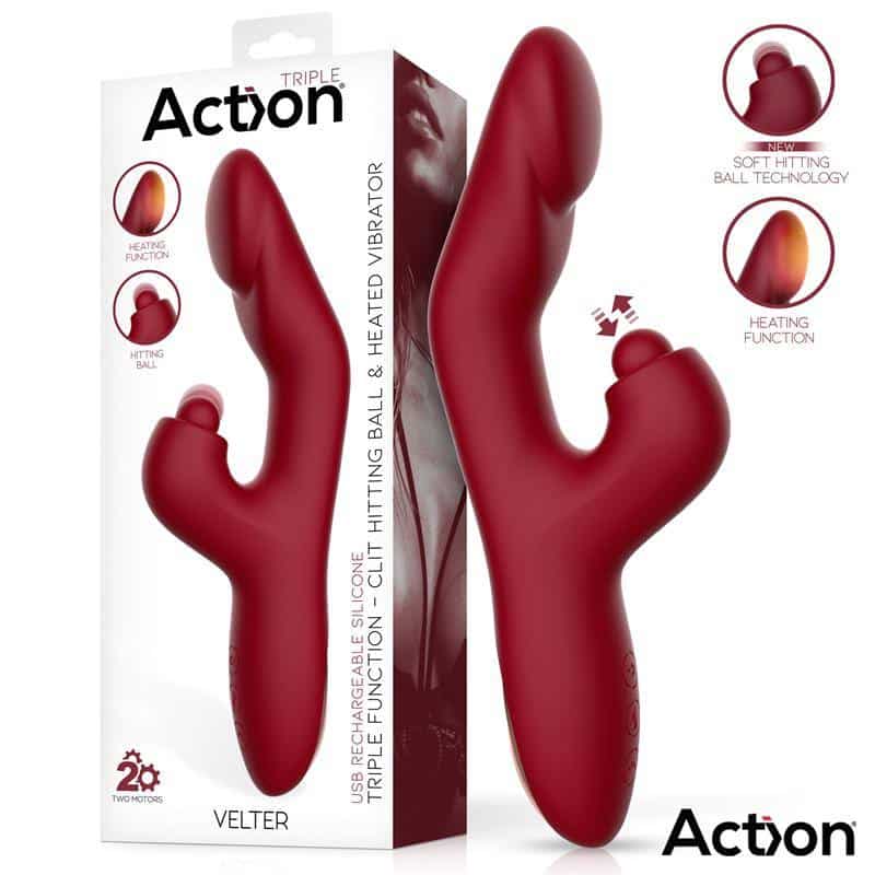 Velter Soft Clit Hitting Ball with Vibration and Heat Effect
