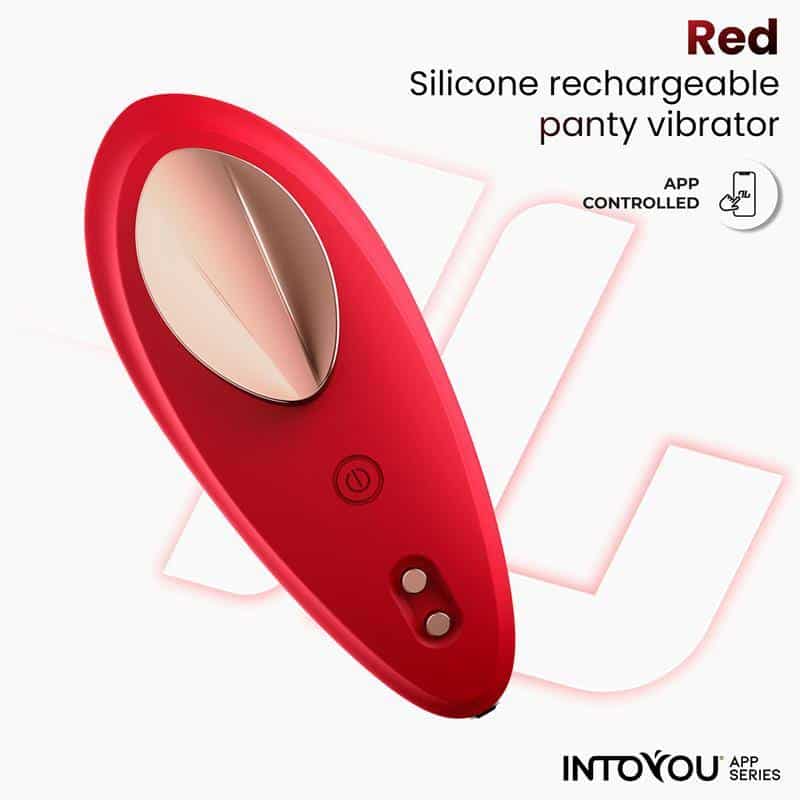 Panty Vibrator with APP Silicone Red Panty Vibrator with APP Silicone Red