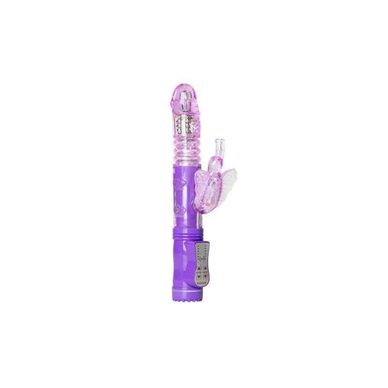 Vibrator with Butterfly - Purple