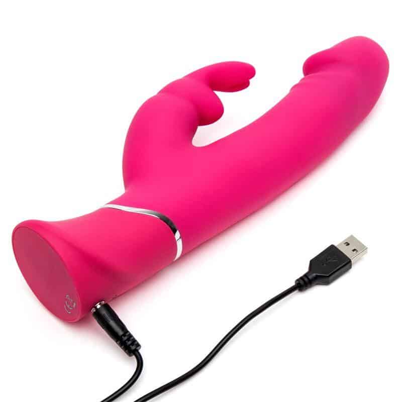 Realistic Dual Density Rabbit Vibrator Pink Realistic Dual Density Rabbit Vibrator Pink